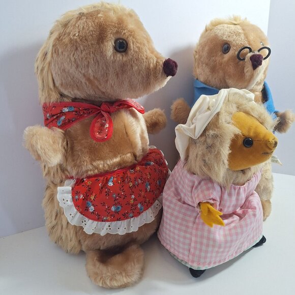 Beatrix PotterHedgehog Eden Plush Hortense Horatio Tiggy Winkle 1980s Vintage - Picture 14 of 16